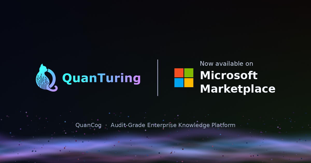 QuanCog on Microsoft Marketplace — QuanTuring Inc., Microsoft for Startups member