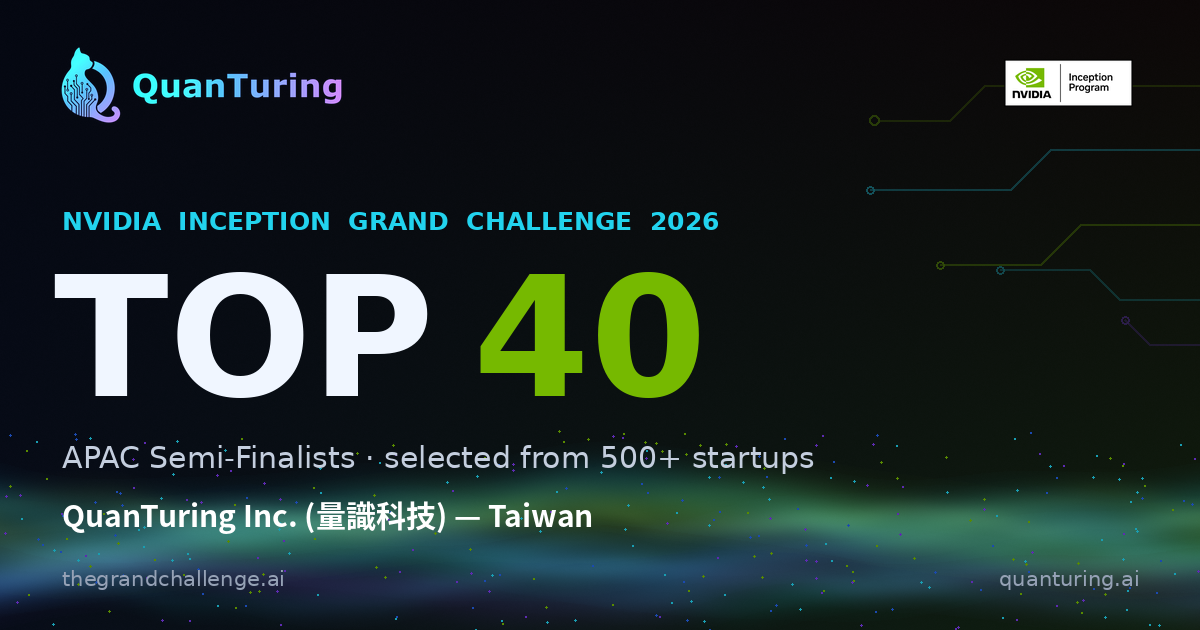 QuanTuring advances to the NVIDIA Inception Grand Challenge Top 40 semi-finals